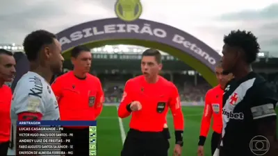 959612f9-b941-45bb-b402-349443177eaf-2 Thiago Mendes ignora a Neymar y lo deja con la mano extendida antes del Vasco vs. Santos