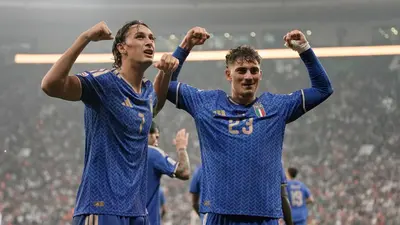 8cb49322-de4d-4519-90bd-879442661f2d Italia golea a Turquía en la UEFA Nations League, en noche histórica para los hermanos Esposito